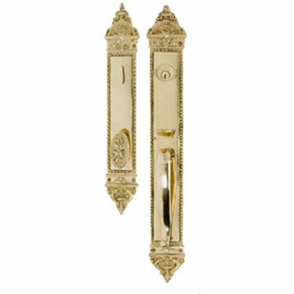 European Grip Handle Set Double Dummy Antique Brass, Brass Accents, Mfr#: D04-H660D-AVL-609